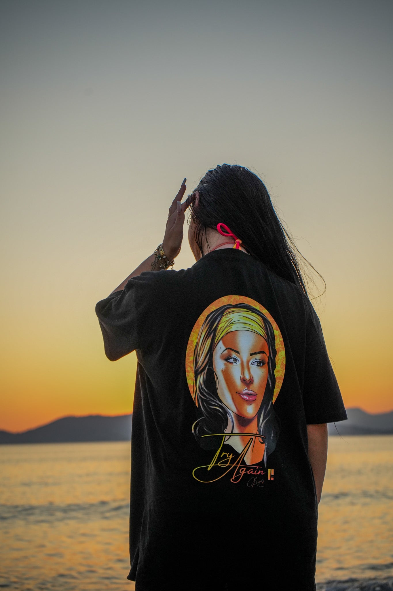 T-shirt Aaliyah noir - Maison Aïla