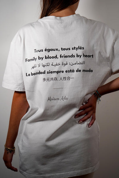 T-Shirt Friends & Family - White - Maison Aïla